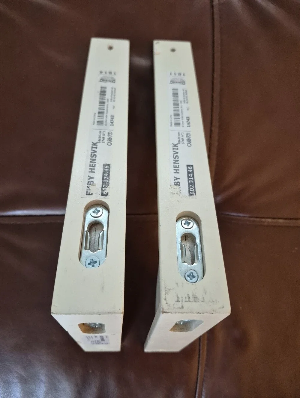 (2) IKEA Ekby Hensvik Wood Wall Bracket White